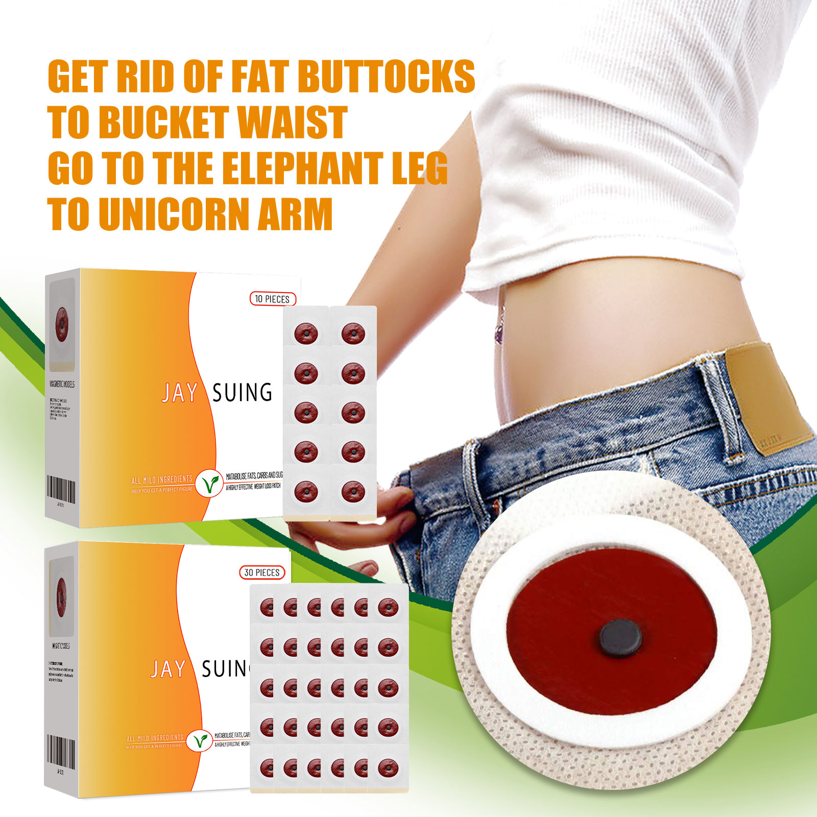 Herbal Weight - Adesivo Herbal para Emagrecimento Natural, Redução